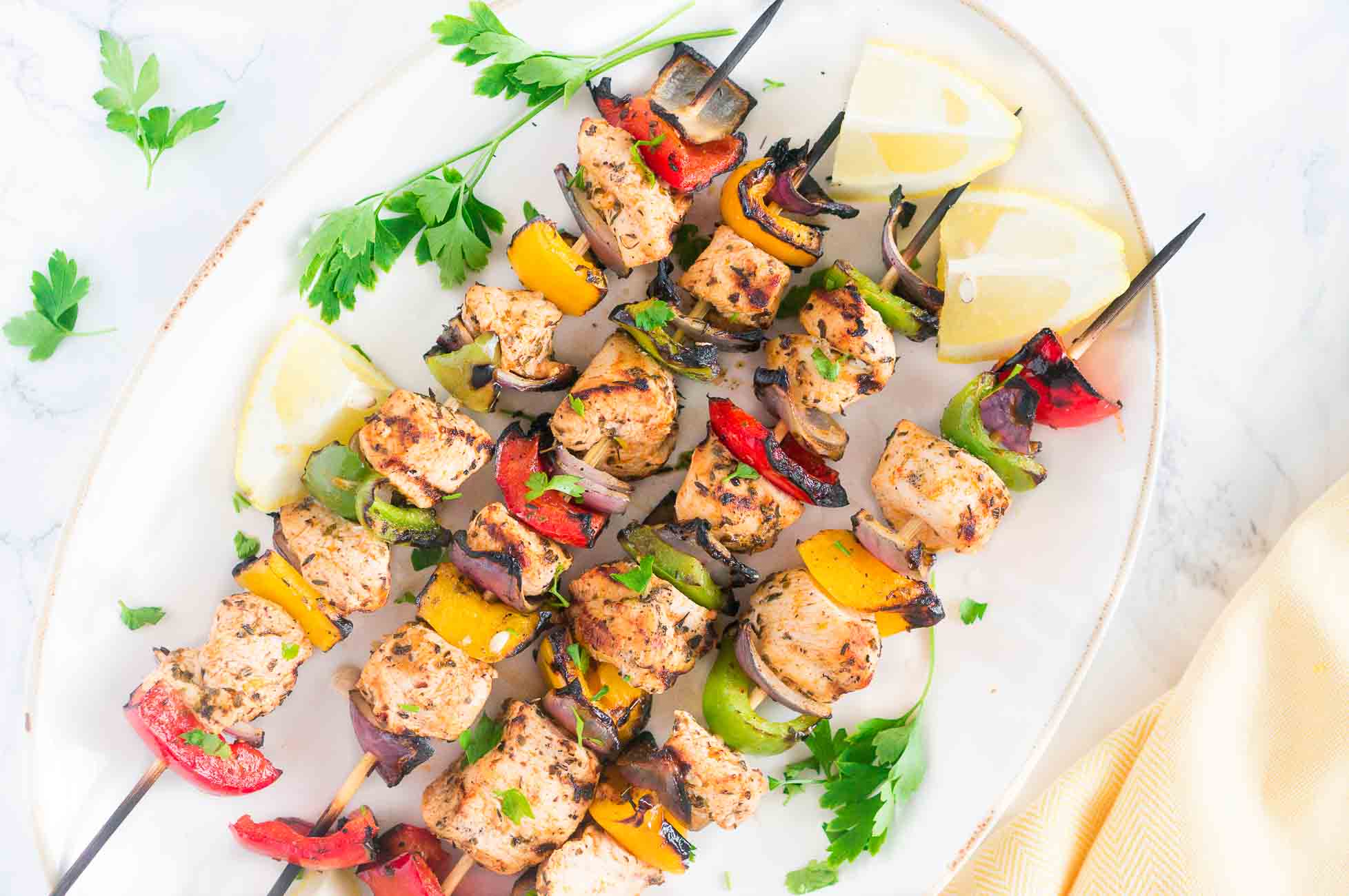 health and wellness mentor, coach and champion grilled chicken kebabs